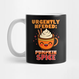 Cute Kawaii Pumpkin Spice Autumn Fall Cartoon Meme Poster Mug